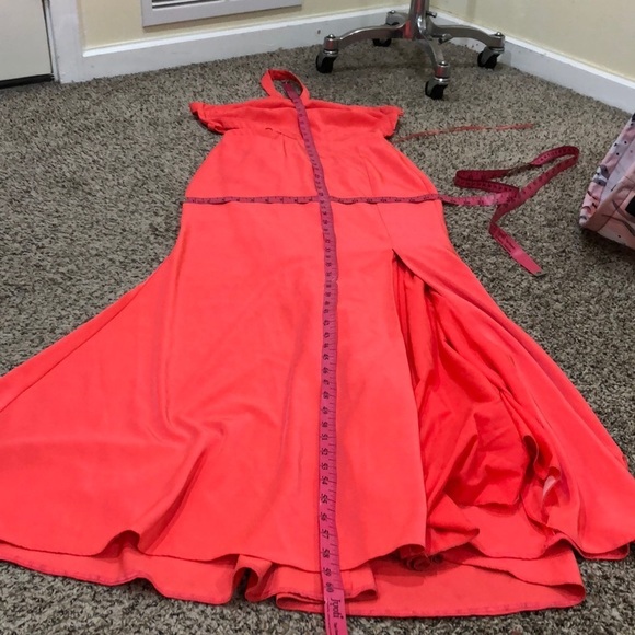 Love By Theia Gown Size 4 Coral Pink Cutout Formal Maxi Dress - Picture 10 of 10